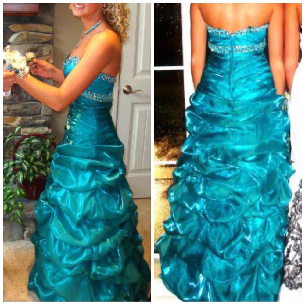 Turquoise Henries Cloud Nine Prom Dress